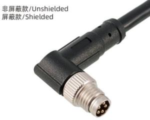 China 3-8A IP67 Waterproof M8 Angled Male Plug Metal Interface for Outdoor Installations wholesale