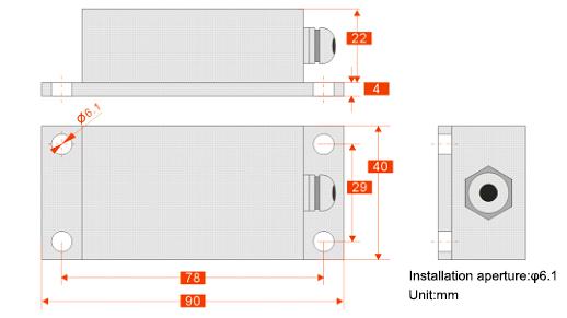 36V IP67 Inclinometer Switch Digital Ouput