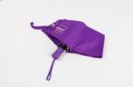 Silk Screen Print Auto Open Close Umbrella Purple Rubber Coating Plastic Handle