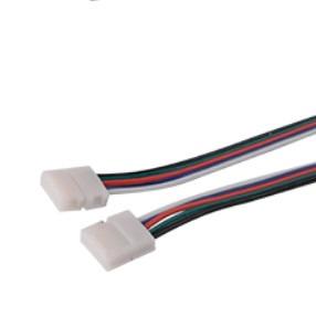 China 12mm RGBW LED Tape Connectors IP20 White 4 Pin Strip Light Connectors wholesale