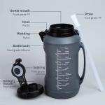 BPA Free 2000ml Sport Gym Travel Silicone Folding Cup Customizable Colors