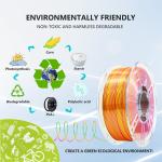 High Strength PLA+ Filament Diameter 1.75mm Silk Tri-color Rose Red Gold Green