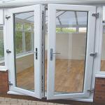 Swing Opening PVC Glass Entry Door Double Triple Glazed Casement Glass Door