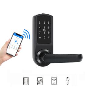 China Smart Bedroom 180mm Electronic Smart Door Locks 6V AA Hotel Card Door Locks wholesale