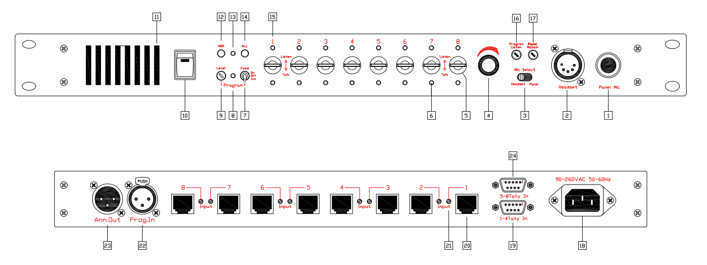 Intercom System TV Production Live Streaming And Camera Accessories