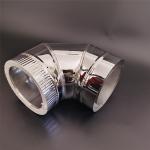 Double Wall Universal Stove Chimney Pipe 90 Degree Bend With Spigot Lock