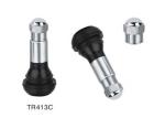 Tubeless Snap In Valve Stem Chrome Sleeve And Cap TR413C Brass Stem