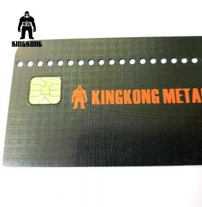China CR80  Grid Finished Metal Membership Card , Square Brushed Metal Business Cards on sale