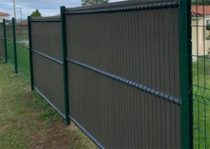China Outdoor Decorative 3D Panel Welded Wire Mesh Fence Privacy Garden Fence with Plastic PVC UV Slat wholesale
