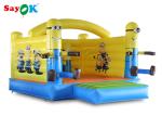 Little Yellow Bouncy Castle Man PVC Tarpaulin For Outdoor Amusement