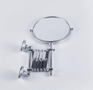 China Brass Chrome Wall Mounted Makeup Mirror Dressing Elliptic Reflective Panel wholesale