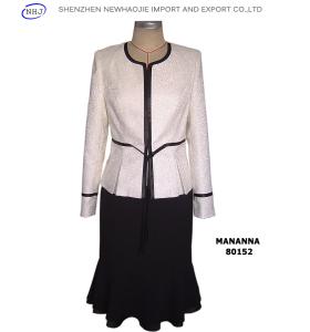 China White jacket black latest long skirt design wholesale