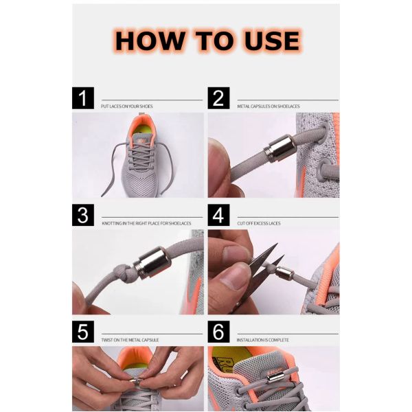 New Style Replacement Capsule Locks Fits 5mm Round Metal Screw Shoelaces