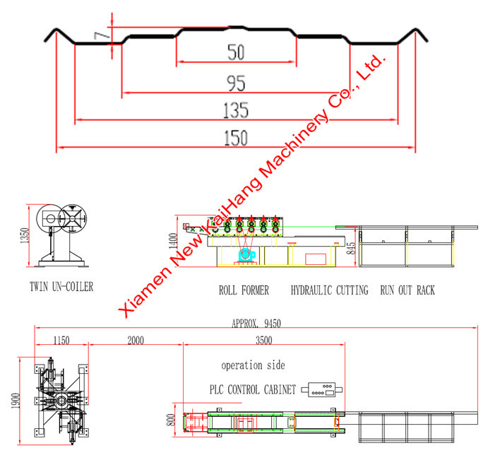Servo Move 0.6mm PPGI Wall Panel Roll Forming Machine