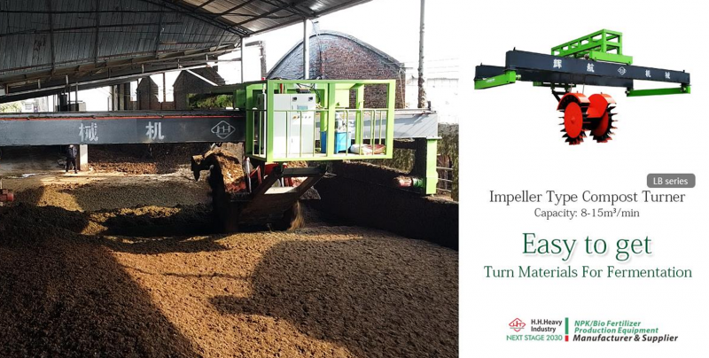 Organic Compost Fertilizer Machine Turner Batch Production Anti Vibration