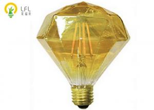 China 4W 2200K Flat Diamond Decorative LED Bulbs With Golden Glass D64*148mm on sale