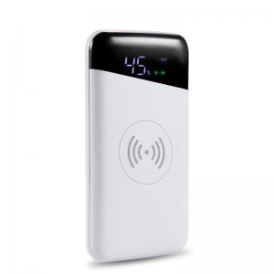 China High Speed Wireless Charging Power Bank 10000mah White Color For Mobile Power Supply on sale