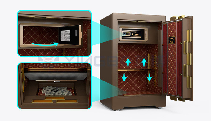 Dual Alarm Luxury Safe Box Fingerprint Lock Solid Steel For Security YB/ZY-70
