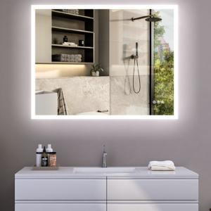 China Wall Mounted LED Bathroom Mirror Anti Fog Dimmable Adjustable Light wholesale