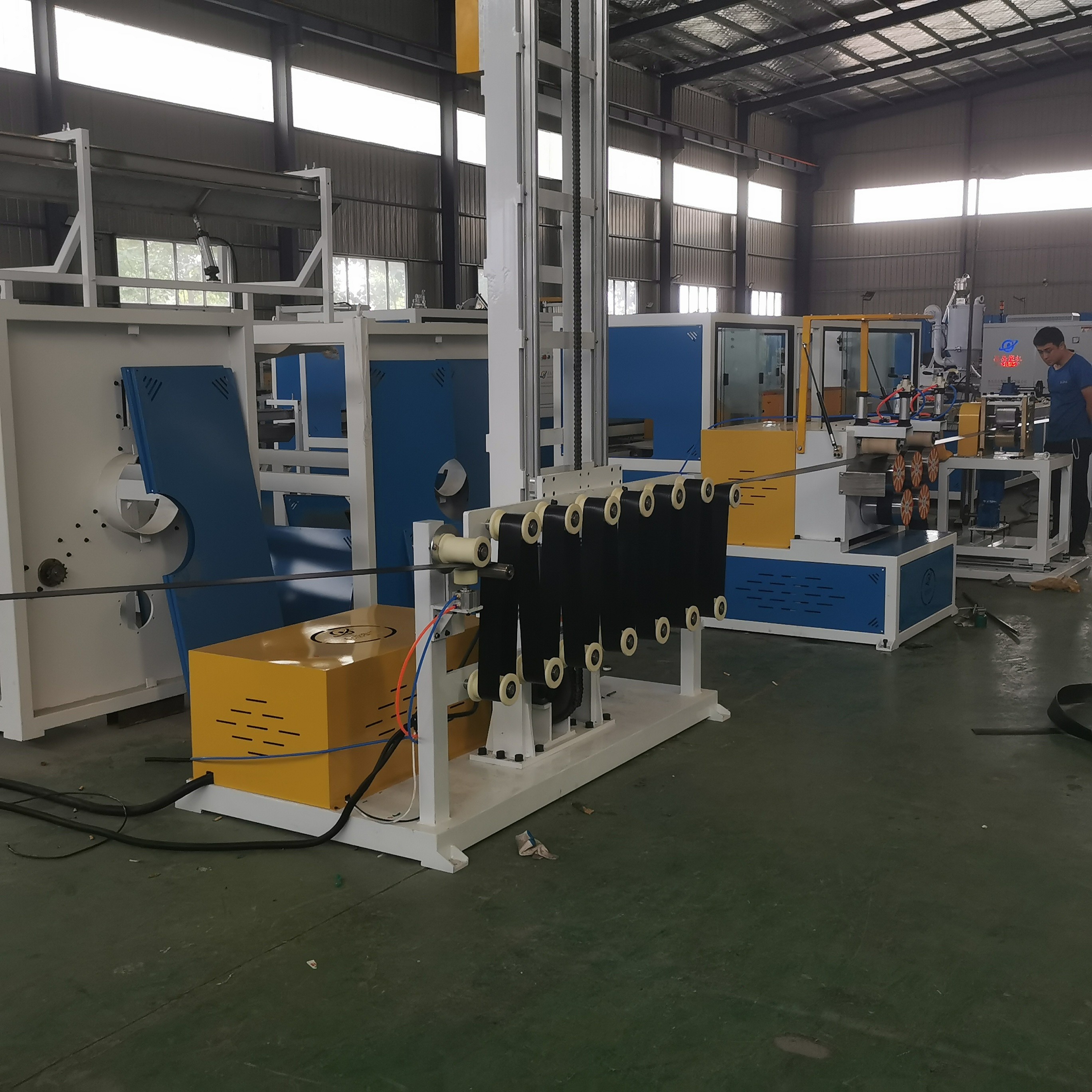 Geo Extrusion Machine for PE PET Fiber Packing Belt with High Output and Low Energy Consumption