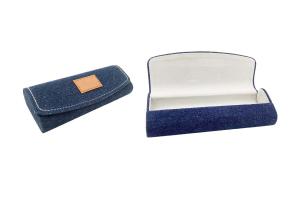 China New Arrivals Denim Semi-Hard Optical Glasses Packing Case Jeans Eyewear Case Box wholesale
