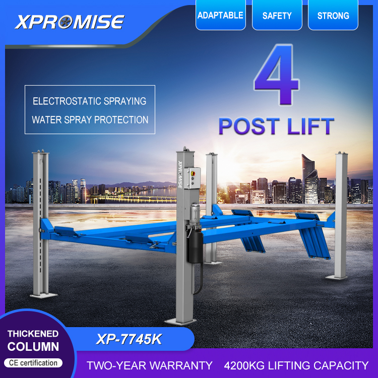 CE Certified Hydraulic Four Post Car Lift Can 3D Four Wheel Alignment Garage Equipment