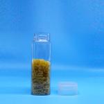 Wide Mouth 600ml Snack Food Candy Transparent Square PET Plastic Jars Flat Top