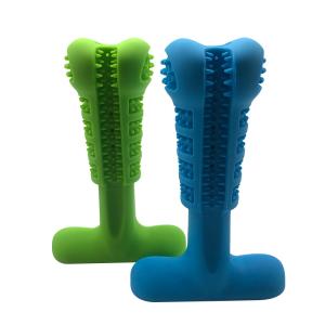 China Non - Toxic Natural Silicone Pet Supplies Toothbrush Brush Tool Brushing Stick wholesale