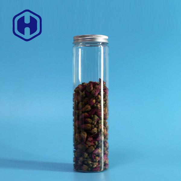 420ml Round Leak Proof Plastic Jar Long Bars Biscuits Packaging With Aluminum