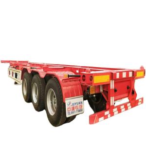 China Steel Skeleton Semi Trailer for 20ft 40ft Container Chassis in Southeast Asia Market wholesale