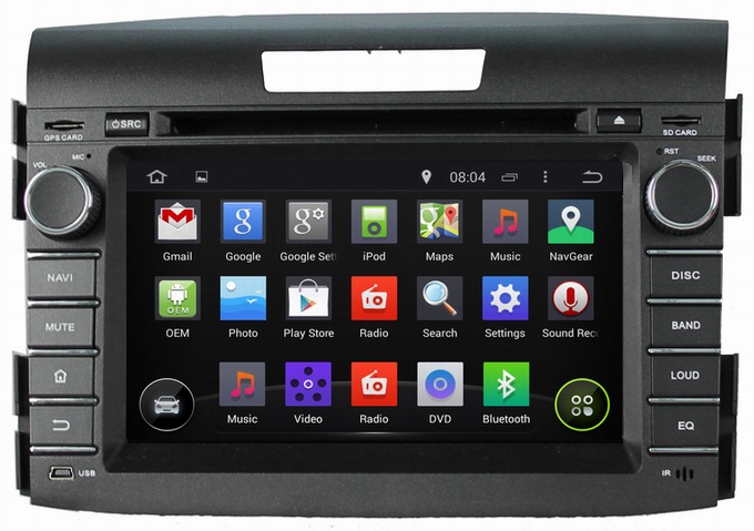 Ouchuangbo GPS Navigation Stereo Android 4.4 System Honda CRV 2012 DVD Multimedia Kit Radio Player OCB-8033D