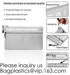 Silicone Coated Fire Resistant Envelope bag Fireproof Money Document Bag