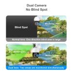 Outdoor Wifi Wireless Camera System 4MP 4G CCTV Security Video Dual Lens IP