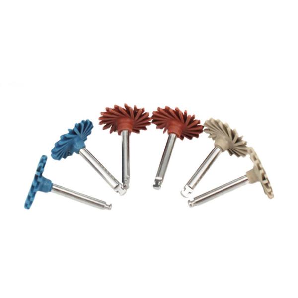 6Pcs Dental Rubber Diamond Polisher Impeller CA RA Polishing Composite Kits
