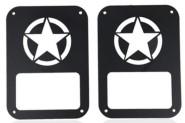Wrangler 07-17 Flat Tail Lamp shade ,Free Star Style ,Black,Stainless steel