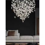 Nordic Creative White Ceramic Butterfly Living Room Chandelier Simple Modern