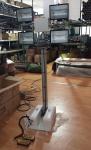 4x1000W lamps 3.5m height fire truck vehicle roof mount move lighting mast tower