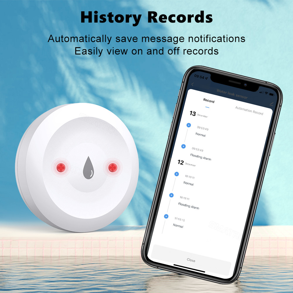 Zigbee Water leakage sensor Linkage Alarm App Water Leak Detector Tuya Zigbee Water Immersion Sensor