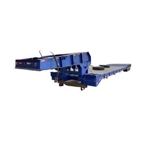 China Customization 3 Axles 50-100tons Lowbed Semi Trailer for Heavy Duty Loader Transport wholesale