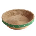 Durable Round Cardboard Cat Bed Bowl Shape Corrugated Cat Scratching Pad 700g