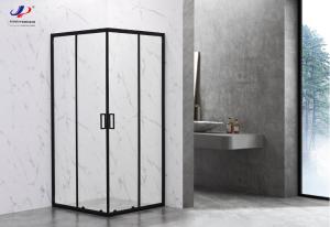 China 4/5mm Tempered Glass Square Shower Enclosure With Black Alum Frame wholesale