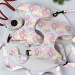 Neoprene Breathable Dog Walking Kit Flora Puppy Leashes Harnesses