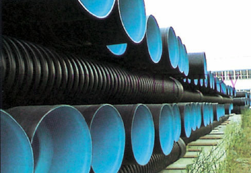 Double Wall corrugated pipe extrusion line Single / Twin Screw Extruder HDPE/PVC/PP