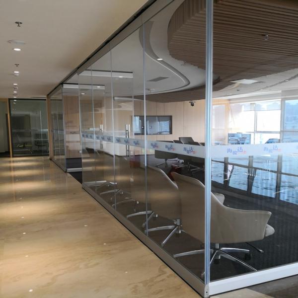 Glass Divider Screen Movable Office Furniture Partitions Wall For Five Star