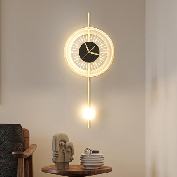 Modern Style Design Wall Lamp For Living Room Bedroom Background Hotel Clock