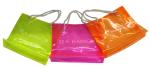 Transparent PVC Reusable Carrier Bags With Twist Rope Handle For Lady Shopping