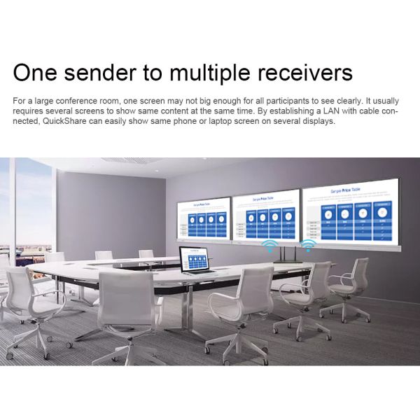 Audio Meeting Room Wireless Presentation System Aluminum 65m For Tele Teaching