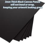 15 Pack Canvas Boards For Oil Painting , Black Cotton Canvas Panels Multi