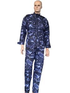 China Breathable Ripstop Outdoor Training Blue military Uniform Hunting Sports Blue Camouflage Combat Uniform Set wholesale