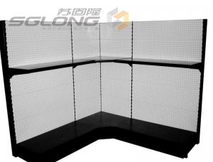 China Punch Board Retail Gondola Shelving Perforated Corner Shelf Color Optional wholesale
